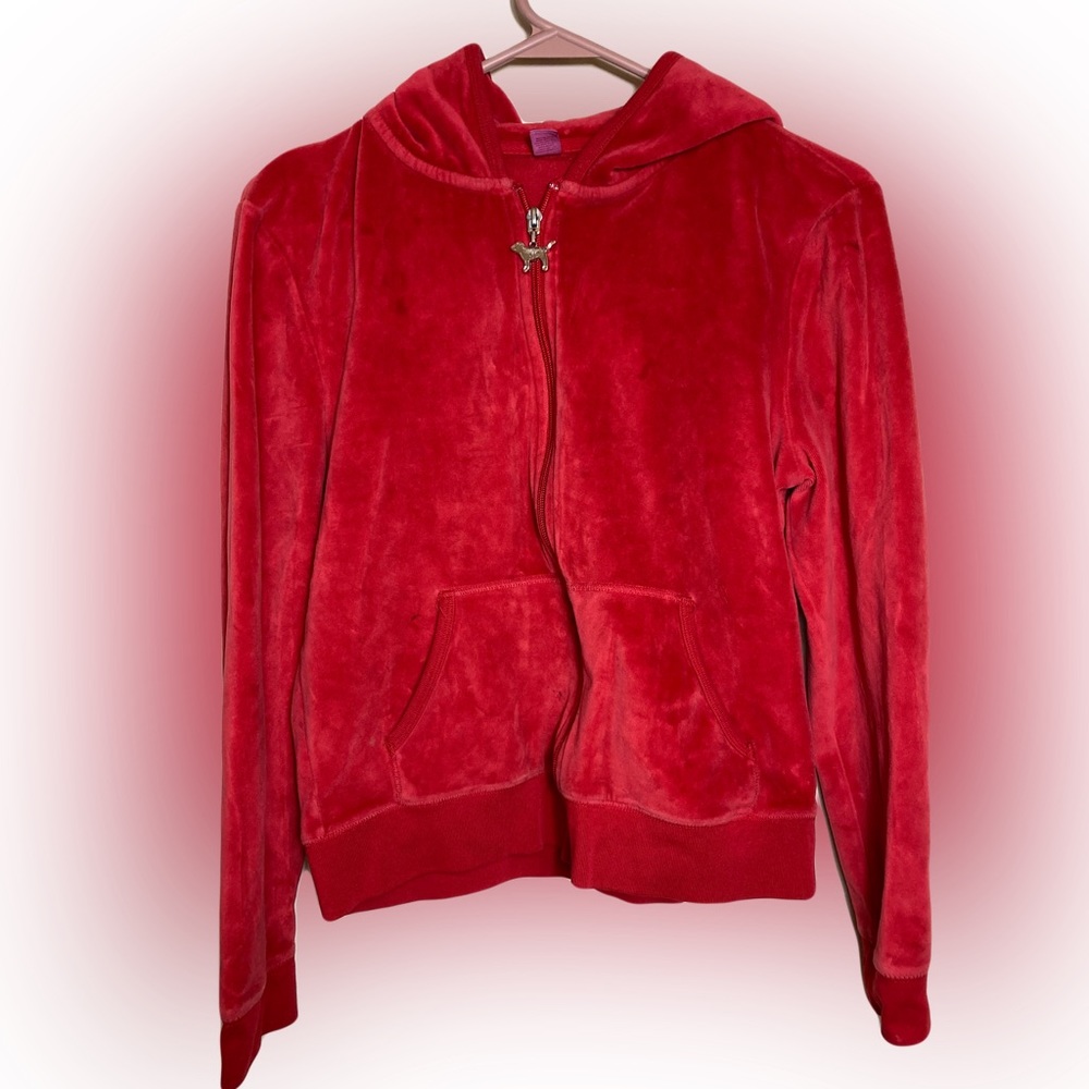 LOVE PINK VICTORIAS SECRET VS RED HOODIE